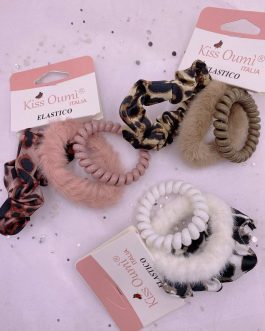 1 Confezione contenente 3 pezzi vari modelli Elastico KISS OUMÍ