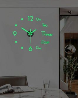 Orologio da parete fai da te, 3D, in acrilico, luminoso, per cucina, soggiorno, camera da letto, decorazione da parete