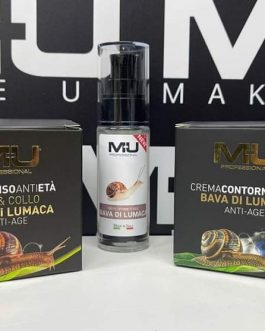 Kit bava in promo Crema viso + contorno occhi + siero viso & collo MU MAKE UP