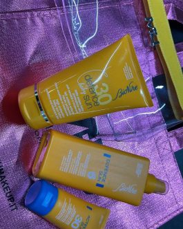 Kit mare 4 pz bionike  Pochette trasparente + 3 solari bionike MU MAKE UP
