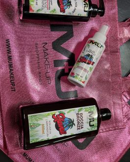 Kit mare Olio capelli 100 Ml + Doccia bronze 400 Ml + olio viso & corpo 200 Ml + borsa colore a scelta  MU MAKE UP