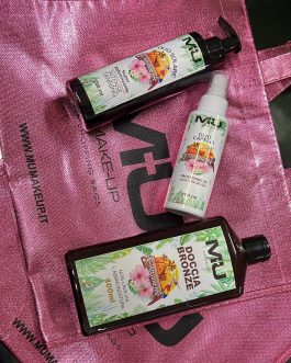 Kit mare Olio capelli 100 Ml + Doccia bronze 400 Ml + olio viso & corpo 200 Ml + borsa colore a scelta  MU MAKE UP