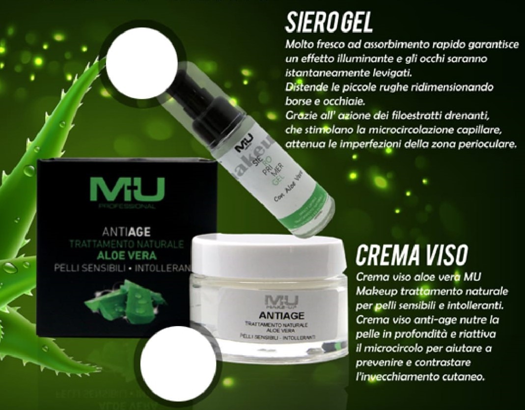 CREMA E SIERO ALOE VERA - MU MAKE UP Visualizzazione CREMA E SIERO ALOE VERA - MU MAKE UP