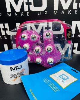 Kit pochette + guanto + trattamento crema + maschera tessuto  MU MAKE UP