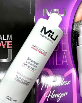 Kit shampoo lisciante 500 Ml + spray siero lisciante 100 Ml MU MAKE UP..
