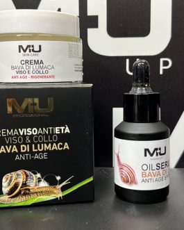 Promo oil siero viso 30 Ml + Crema viso 50 Ml bava di lumaca 🐌 antirughe MU MAKE UP 🇮🇹❤️