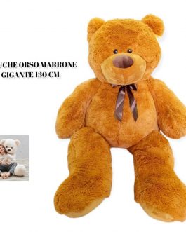 PELUCHE ORSO JUMBO BIANCO PANNA E MARRONE 130cm