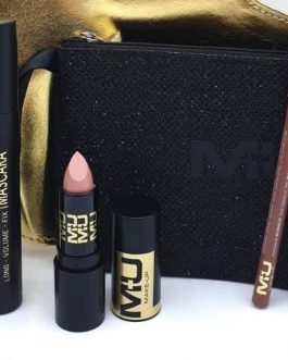Kit Mascara + palette + pochette + rossetto + scatola+ matita  MU MAKE UP 🇮🇹💣❤️