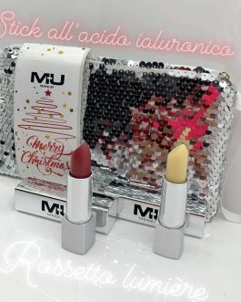 Kit pochette + 2 Rossetti acido ialuronico  MU MAKE UP 🇮🇹💣❤️