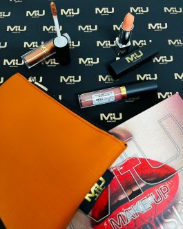 Kit pochette + scatola + glodd labbra rimpolpante + ombretto liquido + rossetto  MU MAKE UP 💣❤️🇮🇹