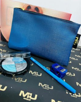 Kit pochette + scatola + temperino + palette + matita occhi  MU MAKE UP 💣❤️🇮🇹
