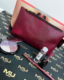 Kit pochette + scatola + tinta labbra semipermanente + palette + matita labbra  MU MAKE UP 💣❤️🇮🇹