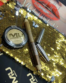 Kit Composto da: Scatola Pochette girabrilla Ombretto Matita duo MU MAKE UP ❤️💣🇮🇹