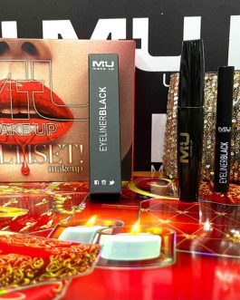 Kit scatola + pochette + Mascara + eyeliner  MU MAKE UP 🇮🇹❤️💣