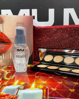 Kit scatola + pochette + palette 5 cialde + primer viso MU MAKE UP 🇮🇹❤️💣