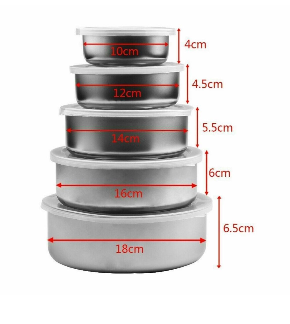 3 Contenitori In Acciaio Inox 1/9 GN | Con Coperchio 17.5x11x10cm | Resistente Al Calore Per Alimenti - Foto 3