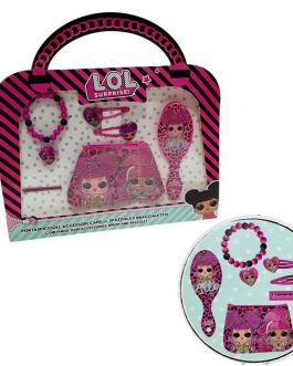 SET ACCESSORIO PER CAPELLI + POCHETTE