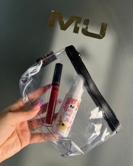 Kit pochette + acqua profumata + tinta labbra