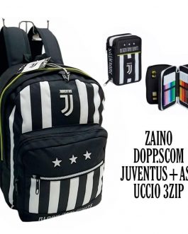 SCUOLA 2022 KIT SCUOLA  JUVENTUS   ZAINO DOPP.SCOM JUVENTUS+ASTUCCIO 3ZIP  COMPLETO