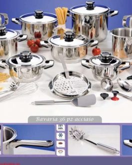 NUOVA BATTERIA 36 PEZZI ๐๐๐ IN ACCIAIO INOX 18/10 ๐ช๐ช๐ช ADATTA A TUTTI I TIPI DI FORNELLI ๐๐๐ DESCRIZIONE DEL CONTENUTO IN FOTO ๐๐๐