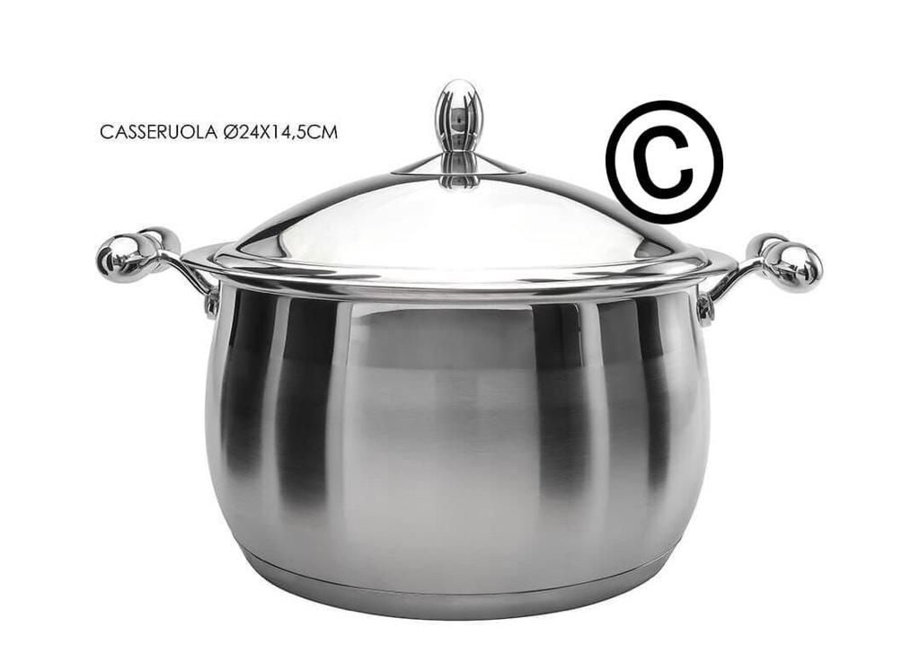 BARAZZONI Bonita Pentola Induzione in Acciaio Inox cm 22 L 6 su Horeca Atelier