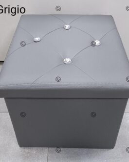 NUOVO POUF CONTENITORE 🤩🤩🤩🤩🤩  CON  SWAROVSKI 😍😍😍  TESSUTO IN ECOPELLE 🔝🔝🔝🔝  MIS 38X38X38 CM 🔝  RESISTENZA MAXI 🔝