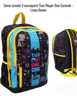 SCUOLA 2023 PRODOTTO SEVEN ZAINO DOPPIO SCOMPARTO TWO PLAYER , LUPIN
