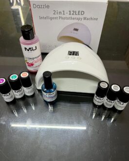 SET SEMIPERMANENTE FAI DA TE  •LAMPADA 12LED •3 GEL POLISH (COLORI A SCELTA) •PRIMER •BASE TOP OO1 •FINISH GLOSS OO3 •OLIO CUTICOLE •SGRASSANTE