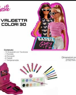 BARBIE  ZAINO ASILO 3D 31CM | ASTUCCIO RIPIEGABILE | VALIGETTA 52PZ | SET 2 PZ DIARIO SEGRETO | SET DIARIO SEGRETO CON PENNA MAGICA | VALIGETTA COLORI 3D