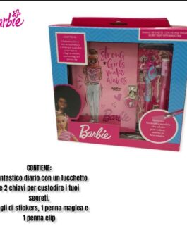BARBIE  ZAINO ASILO 3D 31CM | ASTUCCIO RIPIEGABILE | VALIGETTA 52PZ | SET 2 PZ DIARIO SEGRETO | SET DIARIO SEGRETO CON PENNA MAGICA | VALIGETTA COLORI 3D