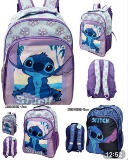 SCUOLA 2023 STITCH  ZAINO ROUND 42CM