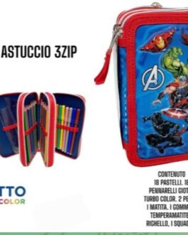 SCUOLA 2023 ASTUCCIO 3ZIP GIOTTO TURBO COLOR