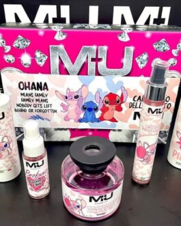 Kit OHANA💕🐨🌺  🌟ACQUA PROFUMATA 🌟PROFUMO 🌟PROFUMATORE AMBIENTE  CON BASTONCINI 🌟ACQUA PROFUMATA 🌟LATTE LISCIANTE  SCATOLA omaggio   Fragranze a scenta del cliente