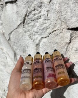 ILLUMINANTE LIQUIDO FACE&BODY VISO-COLLO-BRACCIA-GAMBE  3OML DISPONIBILE IN 4 NUANCE   *PLATINO* *BRONZE*  *ROSE*  *GOLD* MU MAKE UP