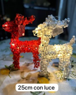 Renna 25cm.  Con luce    In collaborazione con   linea MERRY CHRISTMAS 🎄