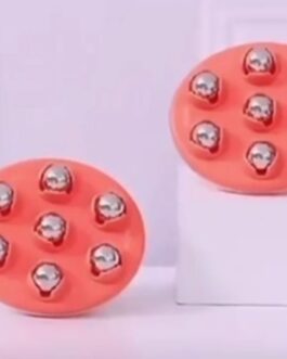 Guanto per massaggio al palmo Massaggiatore per tutto il corpo con 9 rulli metallici a 360 gradi  Caratteristiche: 1. Può promuovere il rinfresco della circolazione sanguigna e prevenire le malattie del collo 2. Aiuta ad eliminare la fatica, perdere peso, perdere peso, attivare e abbellire la pelle 3,9 palline, posizione di rotazione a 360 gradi, massaggiare qualsiasi parte del corpo e alleviare il dolore muscolare 4. Applicabile alle parti del corpo, tra cui braccia, spalle, gambe e schiena, fianchi, ecc.