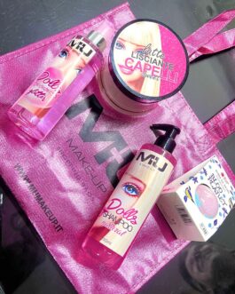 Kit Barbie🥰  •Borsa •Shampoo 250 ml •Bomba da bagno •Latte lisciante  •Acqua profumata glitter
