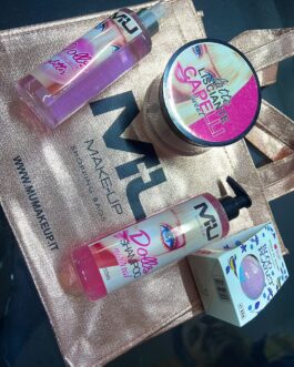 Kit Barbie🥰  •Borsa •Shampoo 250 ml •Bomba da bagno •Latte lisciante  •Acqua profumata glitter