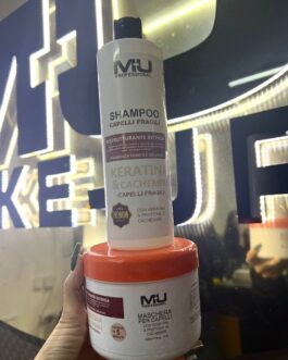 KIT SHAMPOO 500ml + MASCHERA 500ml  ciliegia /capelli fragili/fragola /cocco /ricci MU MAKE UP