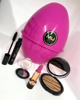 Uovo fucsia  Mascara all in one  Ombretto cotto duo 255 Rossetto look 108 Illuminante maxi bronzo MU MAKE UP