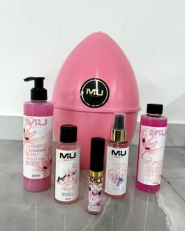 UOVO ANGEL🩷 •shampo 200ml •gel scrub 100ml •gloss labbra  •profumo corpo 100ml •bagno doccia 200ml •uovo rosa  MU MAKE UP