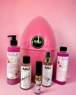 UOVO ANGEL🩷 •shampo 200ml •gel scrub 100ml •gloss labbra  •profumo corpo 100ml •bagno doccia 200ml •uovo rosa  MU MAKE UP