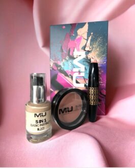 SET  SCATOLA FONDOTINTA 201 BLUSH 007 MASCARA ORGASMO  MU MAKE UP