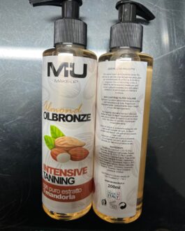 OIL BRONZE ALMOND INTENSIVE TANNING CON PURO ESTRATTO DI MANDORLA 200Ml  MU MAKE UP