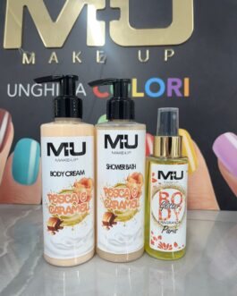 TRIS CORPO🌸 BAGNODOCCIA 200ML CREMA CORPO 200ML ACQUA PROF CORPO GLITTER 100ML  MU MAKE UP