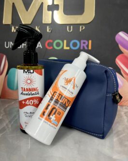 TRIS MARE☀️ 🔺BORSELLO 🔺TANNING ACCELLERATORE ABBRONZATURA 200ML 🔺PROTEZIONE 50+BABY 200ML  MU MAKE UP