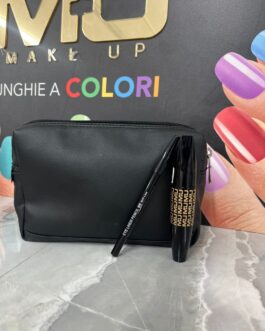 KIT BORSELLO +MASCARA+MATITA OCCHI MU MAKE UP