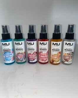 ACQUA PROFUMATA 100ml •zucchero filato •marshmallow&candy •yogurt&frutti di bosco •panna&fragola •pesca&caramel •milk&coconut MU MAKE UP