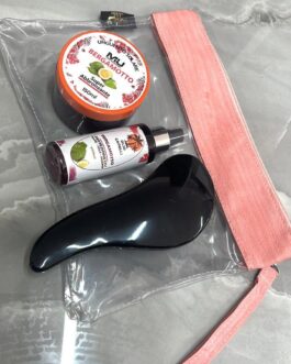 KIT MARE☀️ POCHETTE + OLIO ABBRONZANTE + SPRAY CAPELLI + SPAZZOLA  MU MAKE UP
