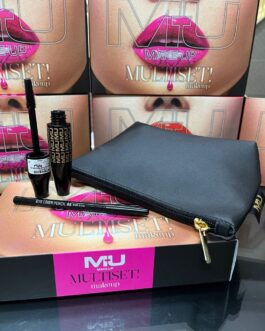 KIT MASCARA ORGASMO+ MATITA N 5 + POCHETTE (la pochette in foto è terminata, è possibile scegliere tra le bag colorate) MU MAKE UP